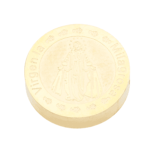 ACERO DORADO CENTRO VIRGEN MILAGROSA 15MM