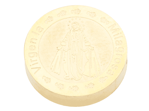 ACERO DORADO CENTRO VIRGEN MILAGROSA 15MM