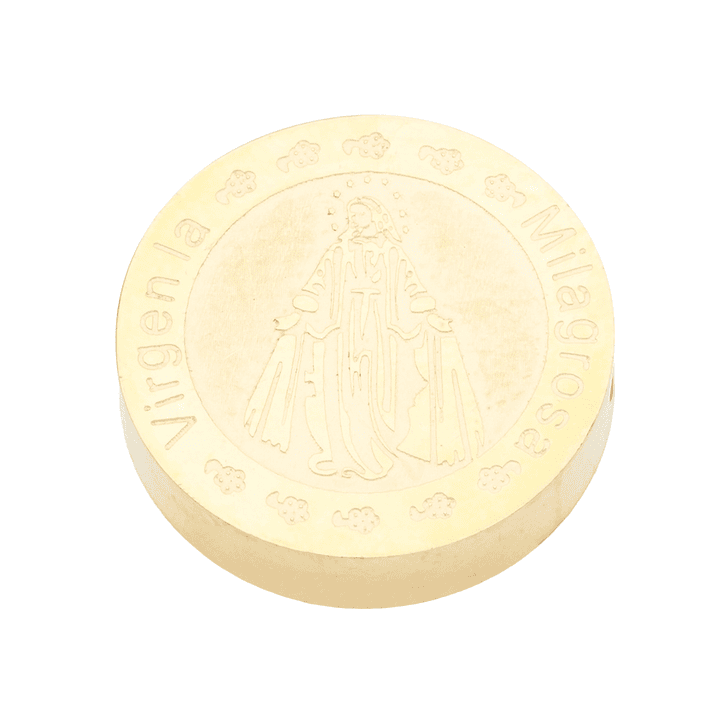 ACERO DORADO CENTRO VIRGEN MILAGROSA 15MM 1