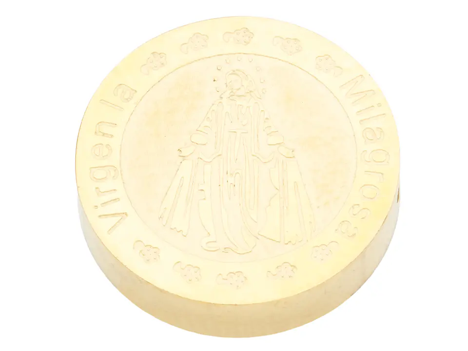 ACERO DORADO CENTRO VIRGEN MILAGROSA 15MM 1