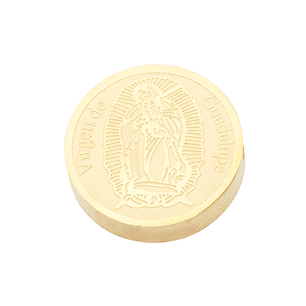 ACERO DORADO CENTRO VIRGEN GUADALUPE 10MM