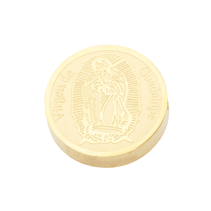 ACERO DORADO CENTRO VIRGEN GUADALUPE 10MM 1