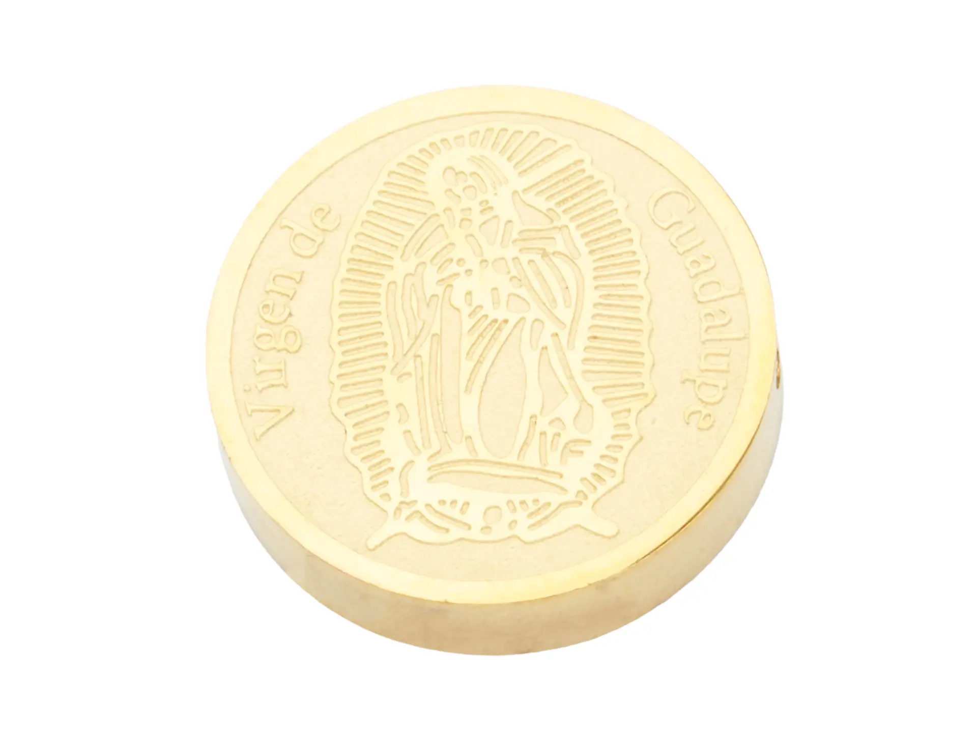 ACERO DORADO CENTRO VIRGEN GUADALUPE 10MM 1