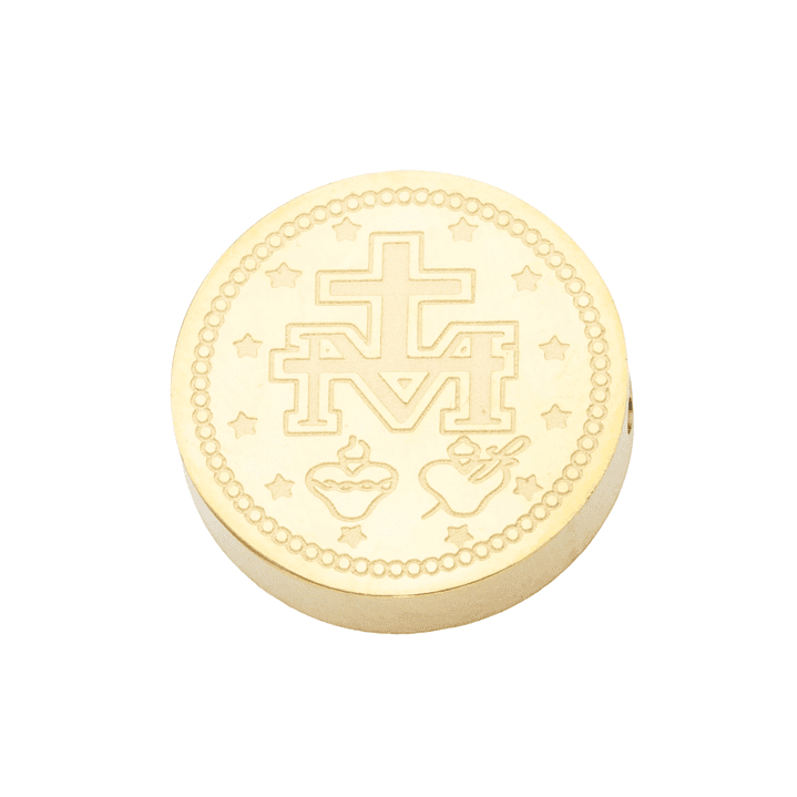 ACERO DORADO CENTRO VIRGEN GUADALUPE 10MM 2