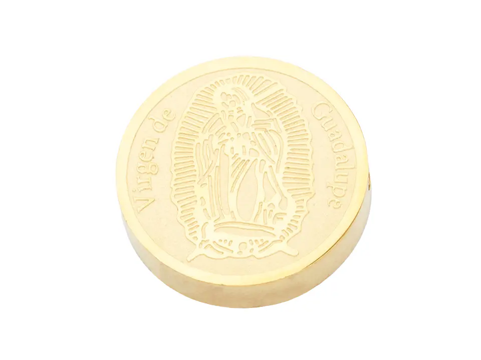 ACERO DORADO CENTRO VIRGEN GUADALUPE 8MM 1