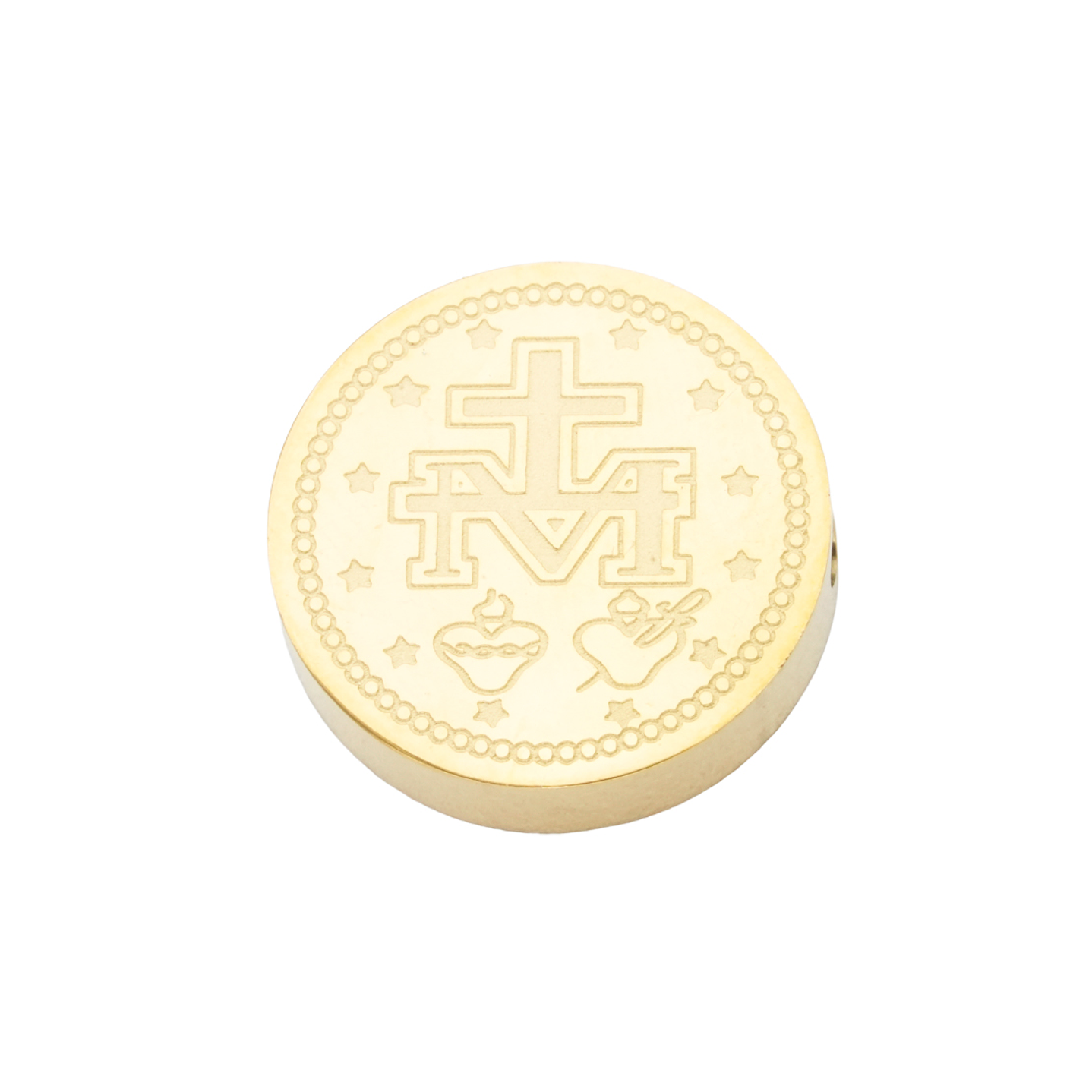 ACERO DORADO CENTRO VIRGEN GUADALUPE 8MM 2