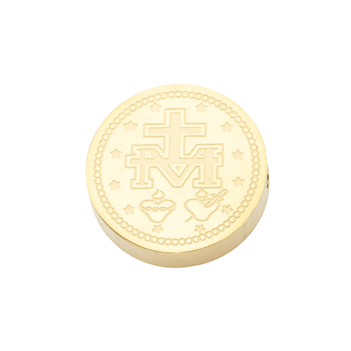 ACERO DORADO CENTRO VIRGEN GUADALUPE 8MM 2