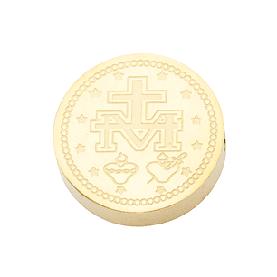 ACERO DORADO CENTRO VIRGEN MILAGROSA 12MM