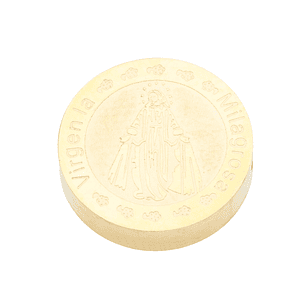 ACERO DORADO CENTRO VIRGEN MILAGROSA 12MM