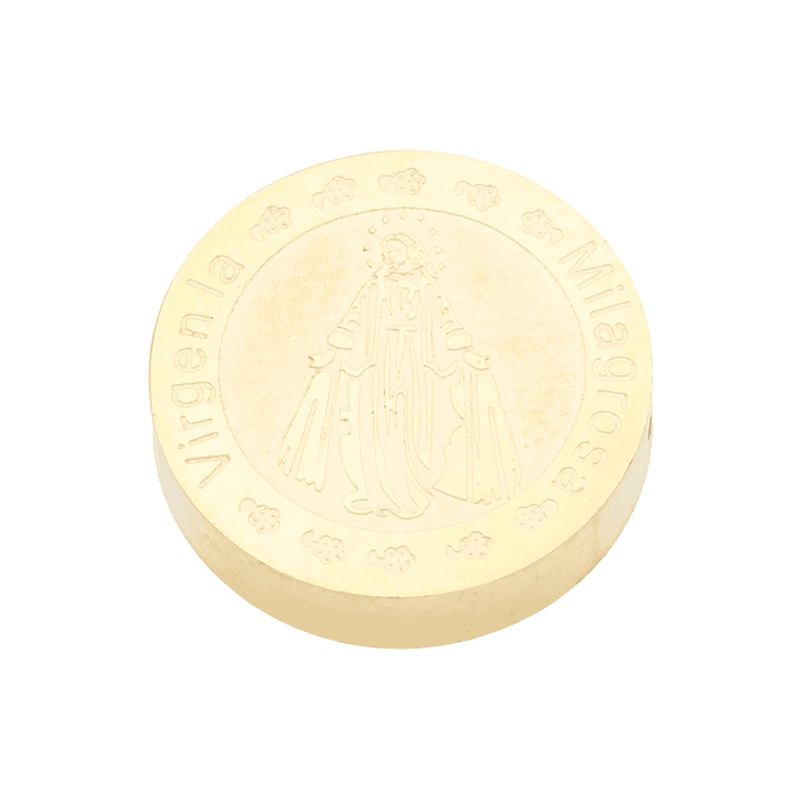 ACERO DORADO CENTRO VIRGEN MILAGROSA 12MM 1