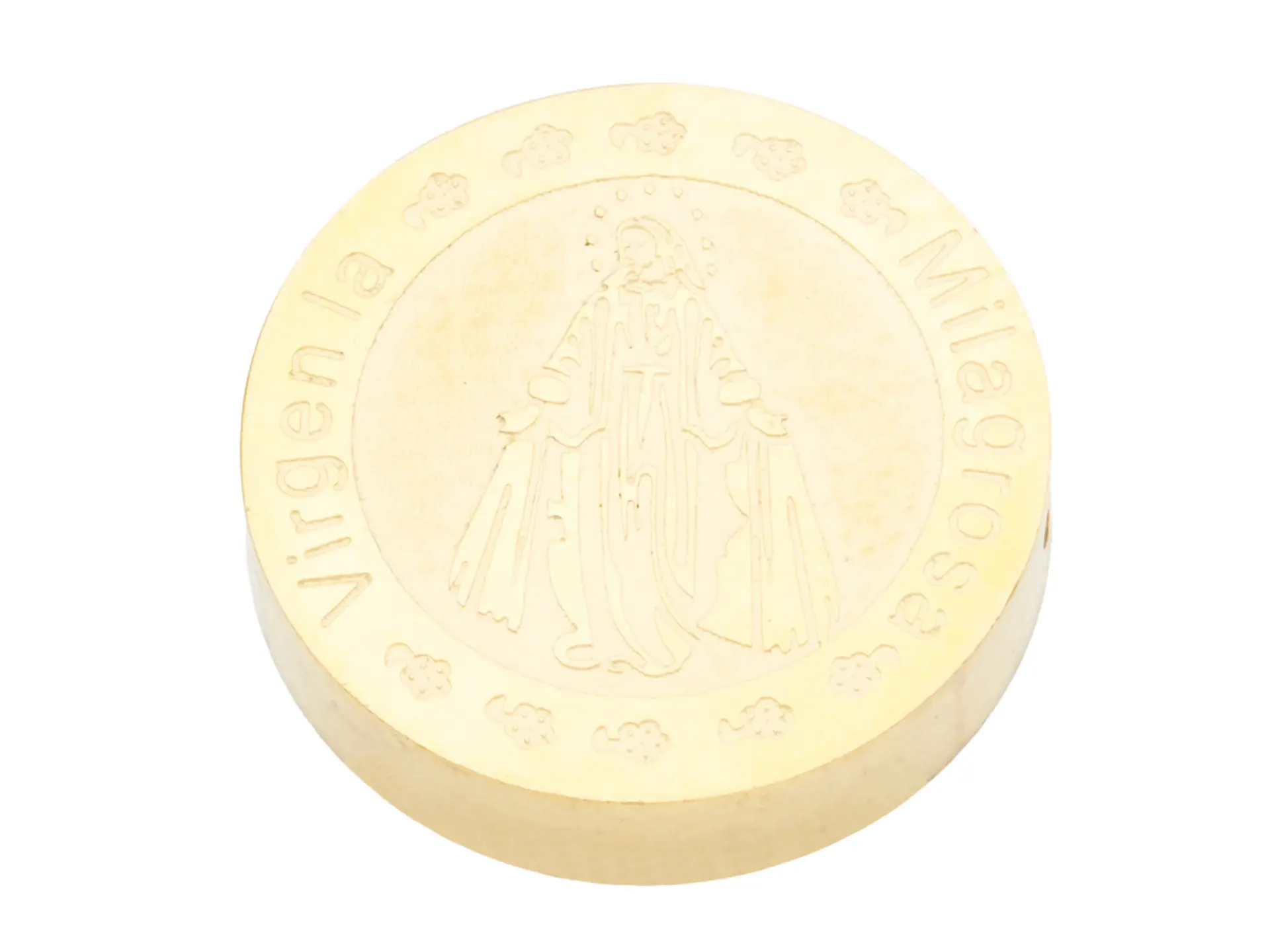 ACERO DORADO CENTRO VIRGEN MILAGROSA 12MM 1