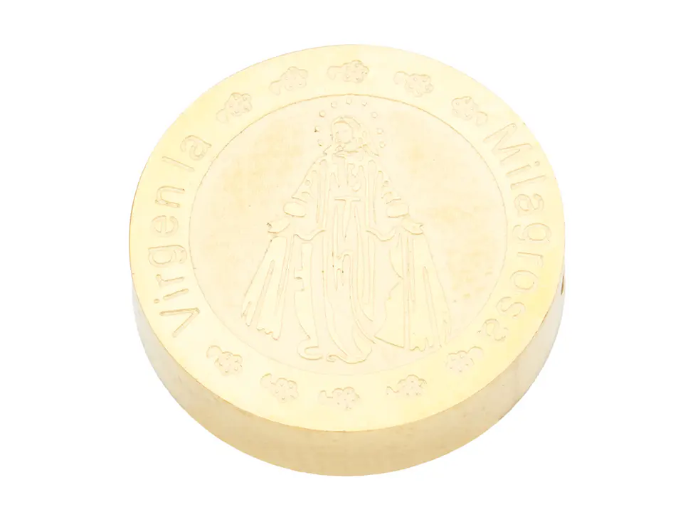 ACERO DORADO CENTRO VIRGEN MILAGROSA 12MM 1
