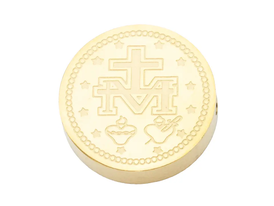 ACERO DORADO CENTRO VIRGEN MILAGROSA 10MM 2