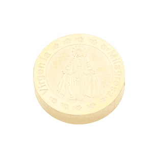 ACERO DORADO CENTRO VIRGEN MILAGROSA 10MM