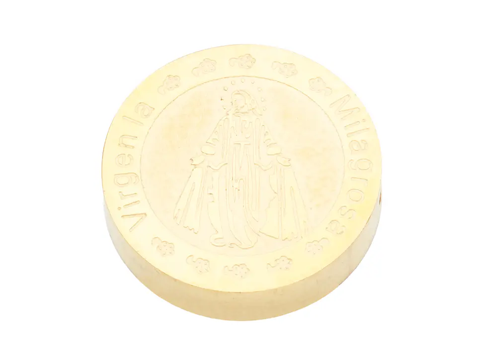 ACERO DORADO CENTRO VIRGEN MILAGROSA 10MM 1
