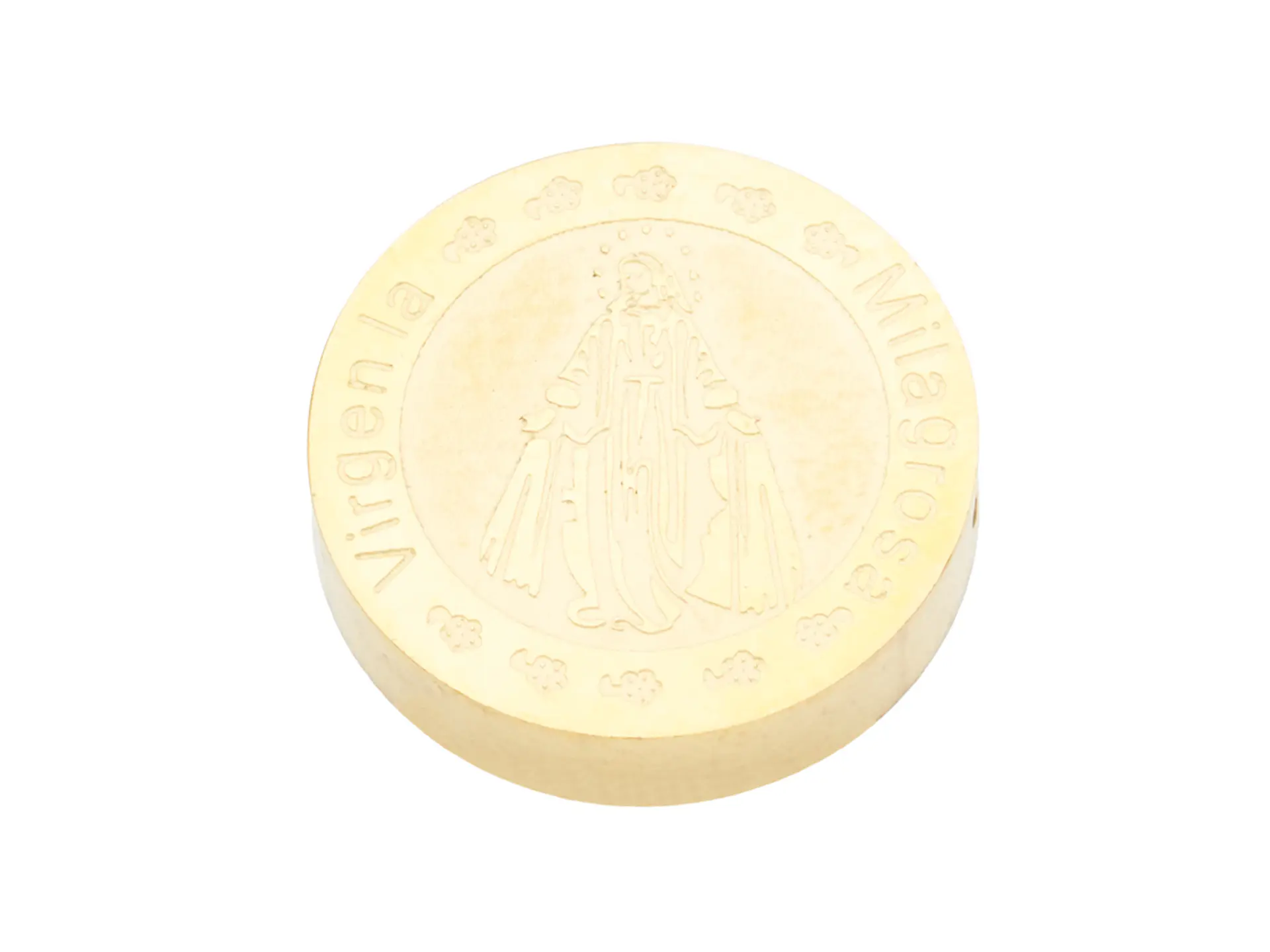 ACERO DORADO CENTRO VIRGEN MILAGROSA 8MM 1