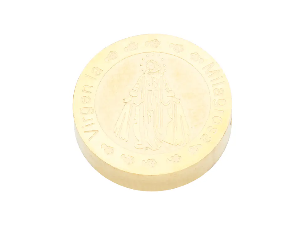ACERO DORADO CENTRO VIRGEN MILAGROSA 8MM 1