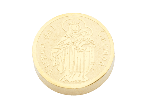 ACERO DORADO CENTRO VIRGEN DEL CARMEN 8MM