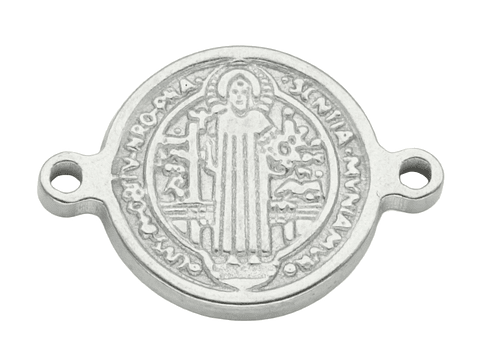 ACERO PLATEADO CENTRO MEDALLA SAN BENITO 10MM