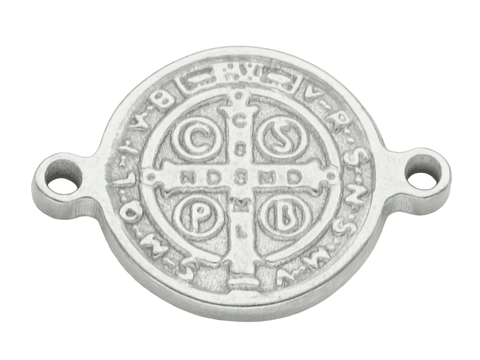 ACERO PLATEADO CENTRO MEDALLA SAN BENITO 10MM