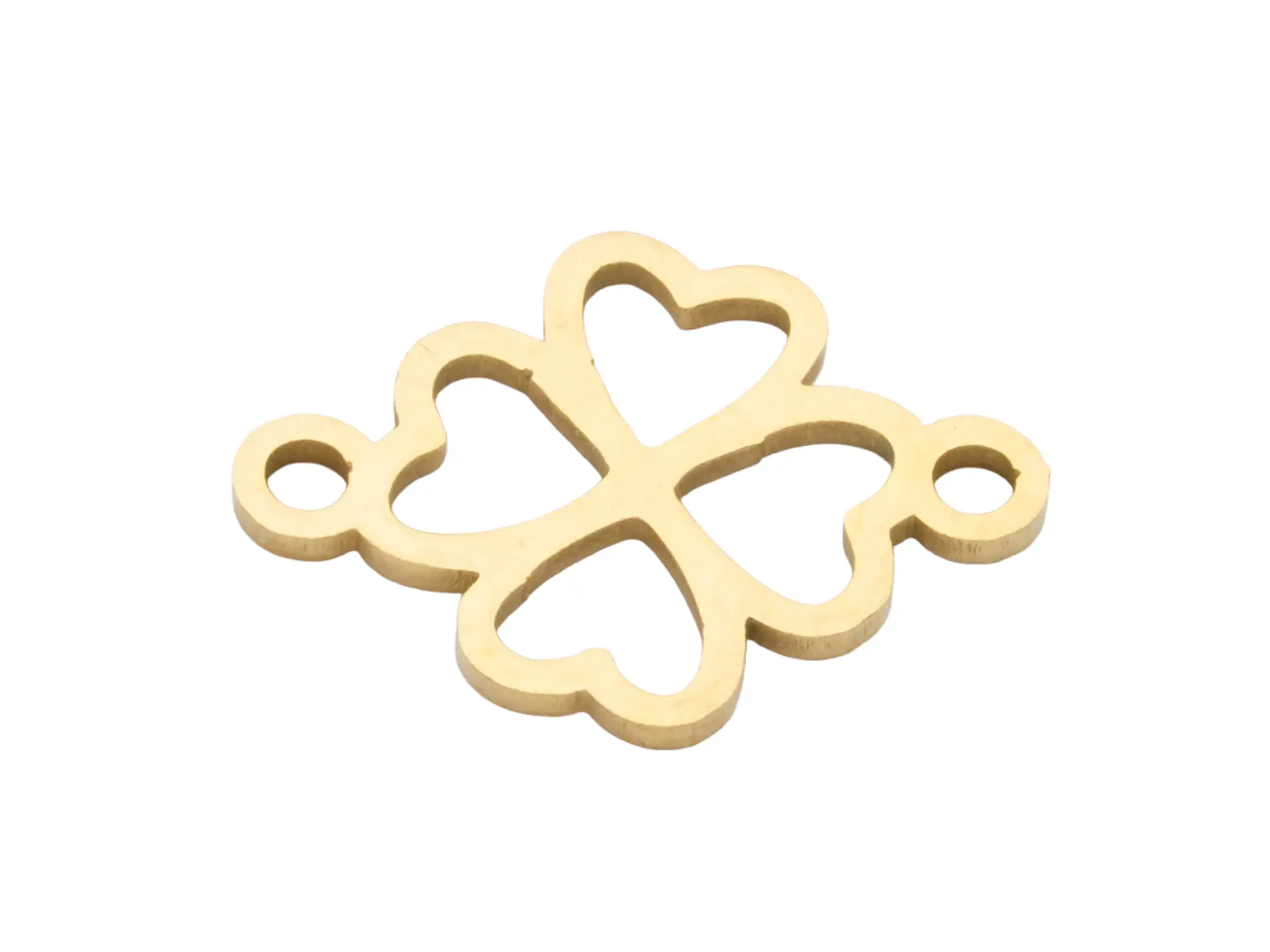 ACERO DORADO CENTRO PULSERA TREBOL 12MM 1