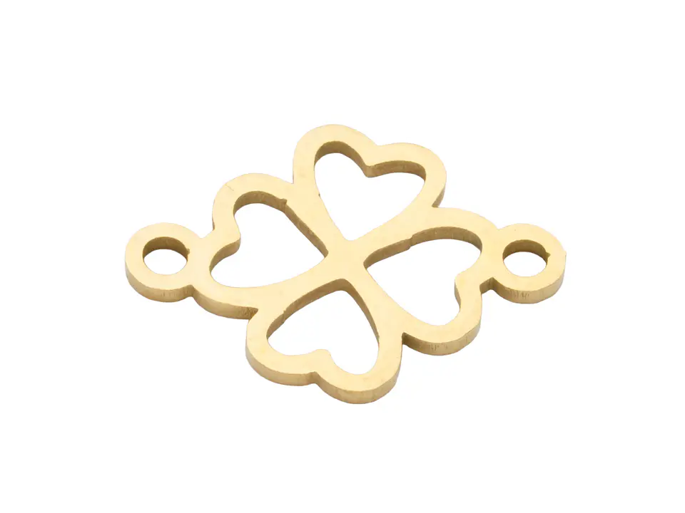 ACERO DORADO CENTRO PULSERA TREBOL 12MM 1