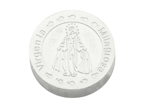 ACERO PLATEADO CENTRO VIRGEN MILAGROSA 12MM