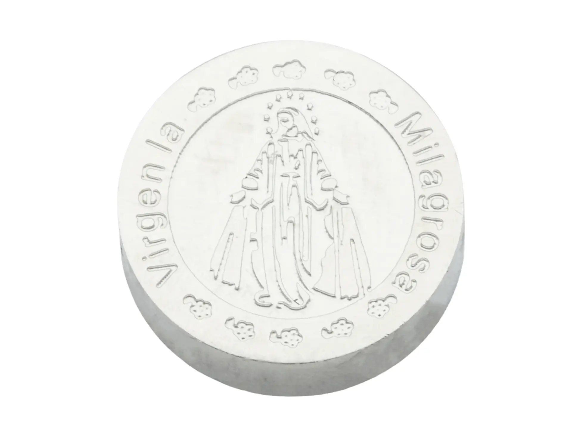 ACERO PLATEADO CENTRO VIRGEN MILAGROSA 12MM 1