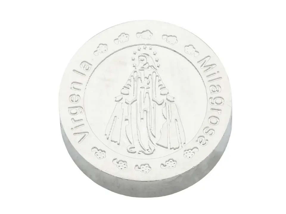 ACERO PLATEADO CENTRO VIRGEN MILAGROSA 12MM 1