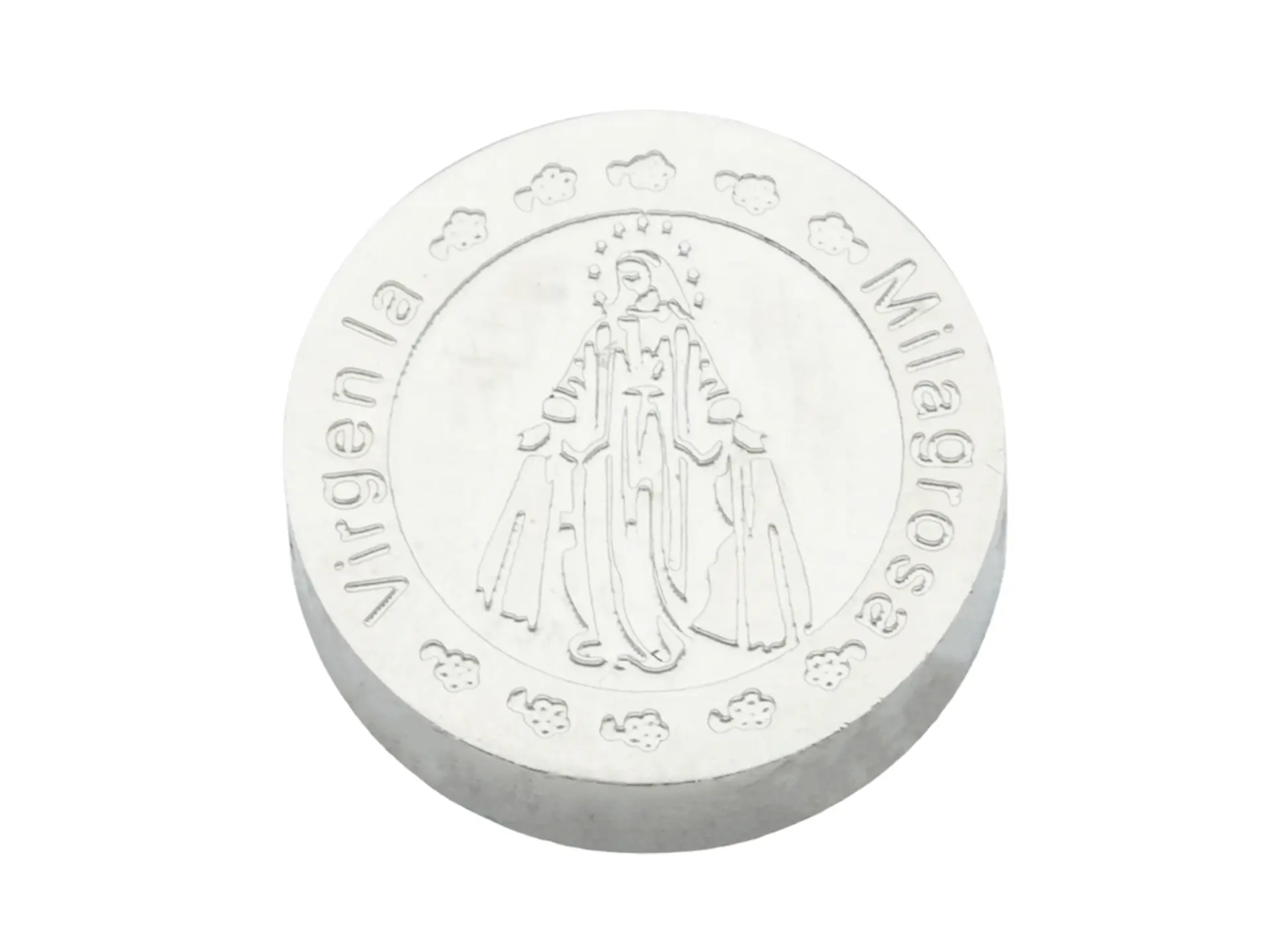 ACERO PLATEADO CENTRO VIRGEN MILAGROSA 10MM 1