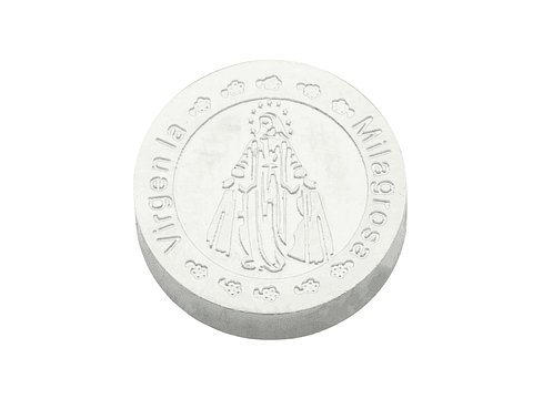 ACERO PLATEADO CENTRO VIRGEN MILAGROSA 8MM