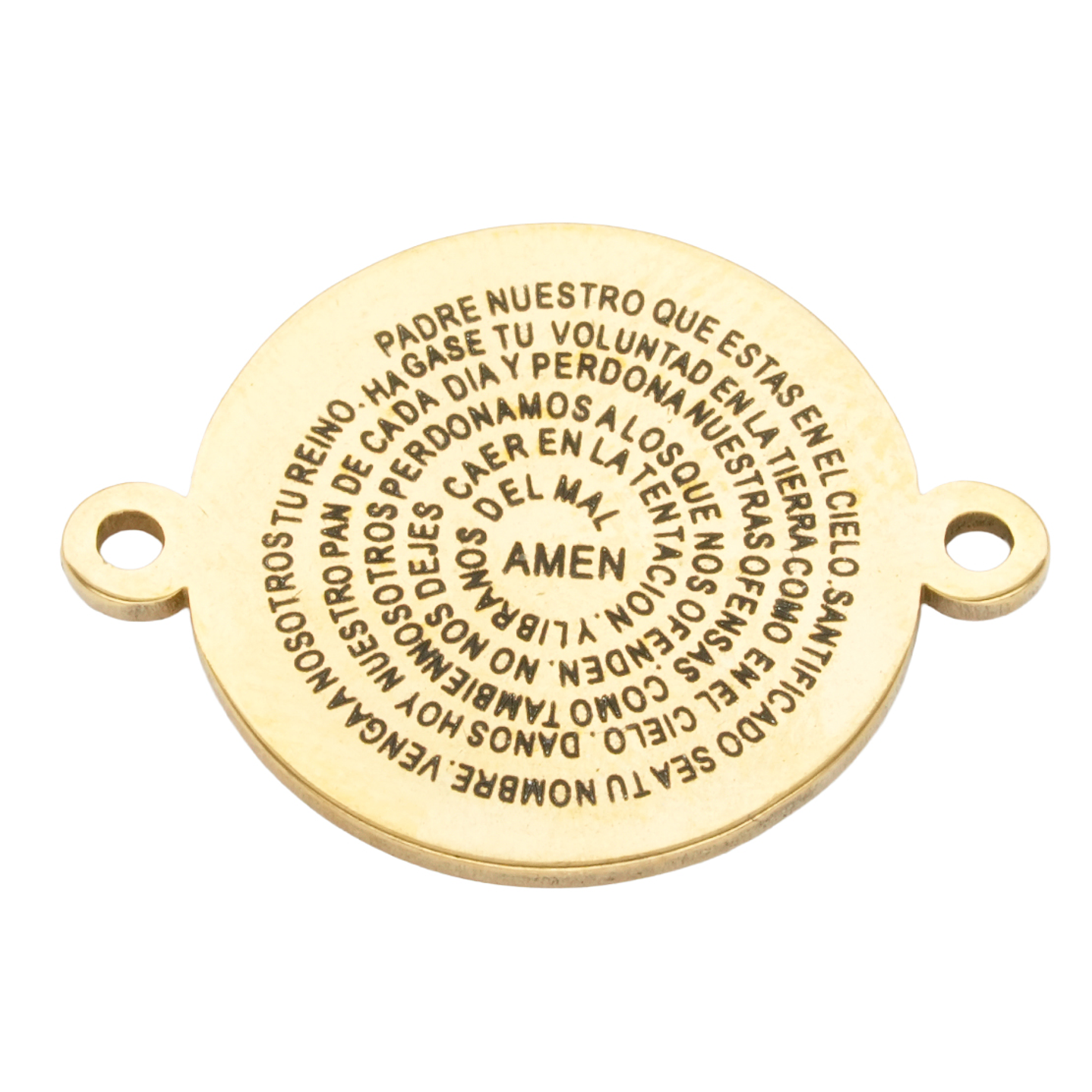 ACERO DORADO CENTRO PULSERA PADRE NUESTRO 16MM 1