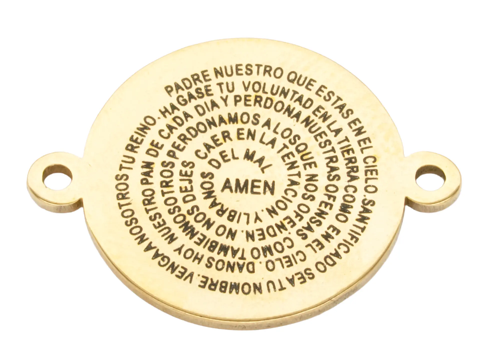 ACERO DORADO CENTRO PULSERA PADRE NUESTRO 16MM 1