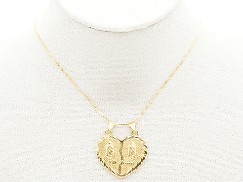 RODIO DORADO DIJE CORAZON GUADALUPE TE AMO 28MM