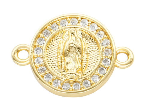 RODIO DORADO CENTRO VIRGEN GUADALUPE 12MM ZIRCON