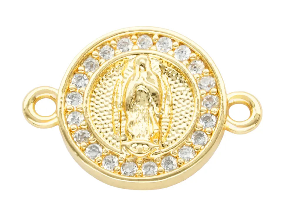 RODIO DORADO CENTRO VIRGEN GUADALUPE 12MM ZIRCON 1