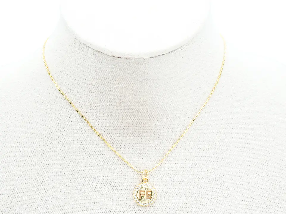 RODIO DORADO DIJE FE ZIRCON 10MM 2