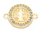 RODIO DORADO CENTRO SAN BENITO ZIRCON BLANCO 12*16MM - Miniatura 1