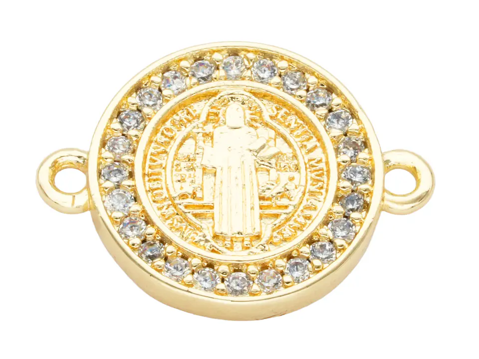 RODIO DORADO CENTRO SAN BENITO ZIRCON BLANCO 12*16MM 1