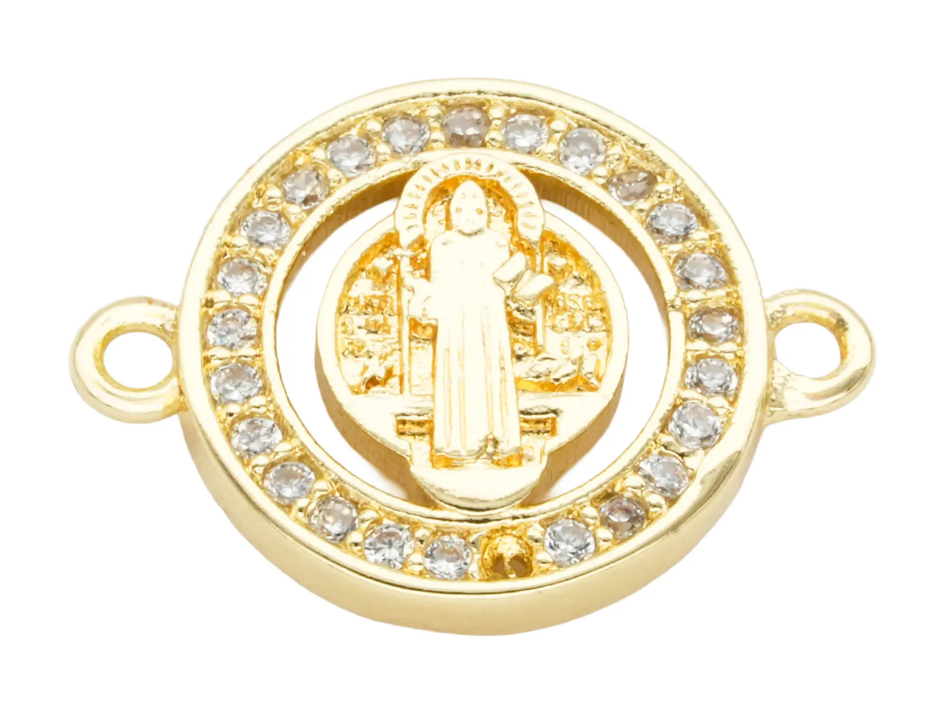 RODIO DORADO CENTRO SAN BENITO ZIRCON BLANCO 12MM 1