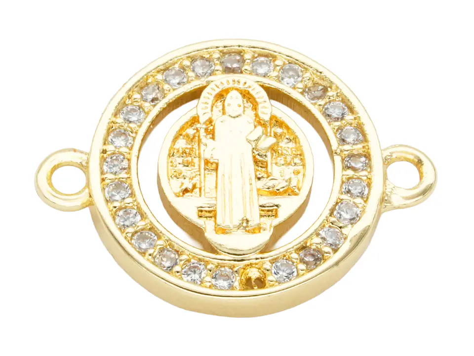 RODIO DORADO CENTRO SAN BENITO ZIRCON BLANCO 12MM 1