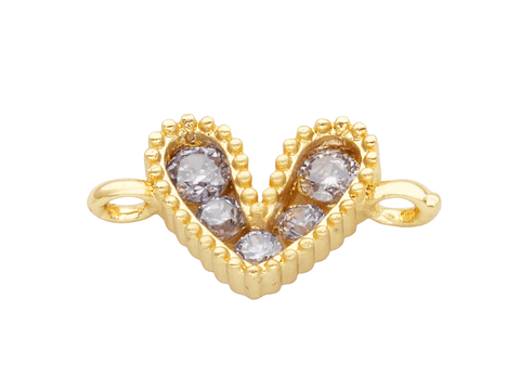 RODIO DORADO CENTRO CORAZON LILA ZIRCON 12*7MM