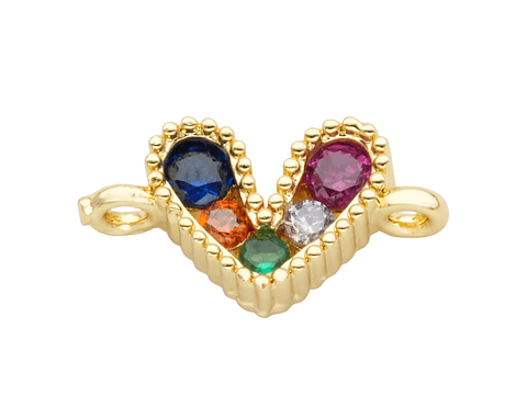 RODIO DORADO CENTRO CORAZON MIX ZIRCON 12*7MM