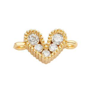 RODIO DORADO CENTRO CORAZON ZIRCON 12*7MM