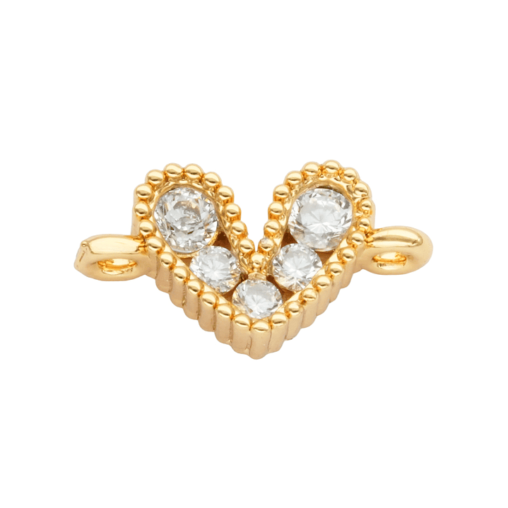 RODIO DORADO CENTRO CORAZON ZIRCON 12*7MM 1