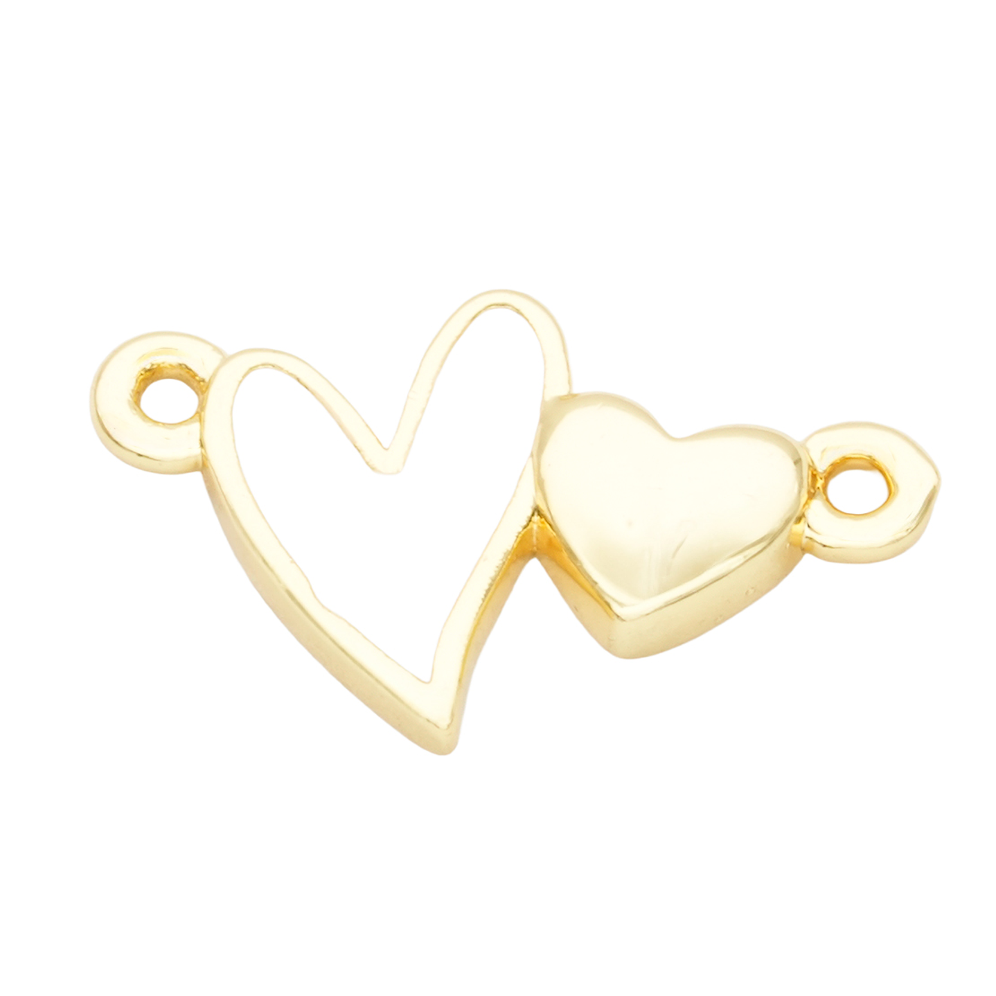RODIO DORADO CENTRO CORAZON BLANCO 10*17MM 1