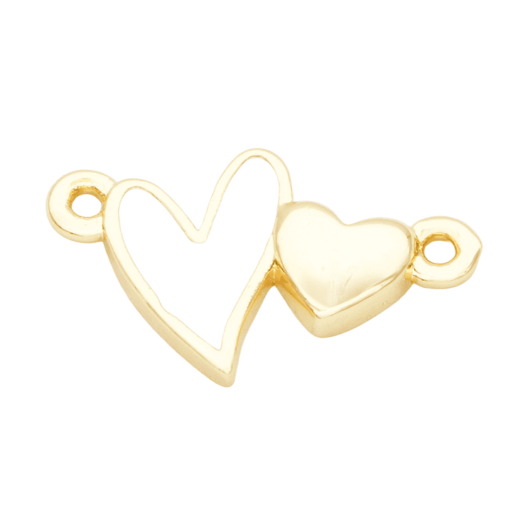 RODIO DORADO CENTRO CORAZON BLANCO 10*17MM 1