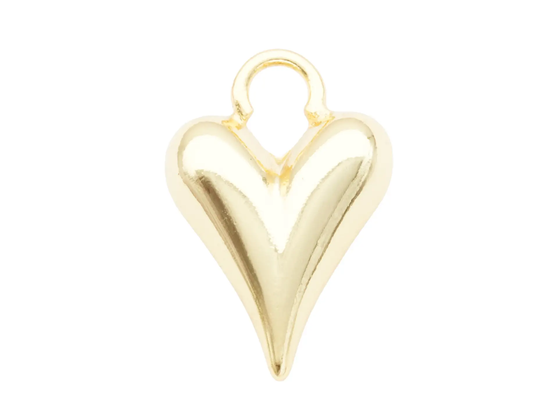 RODIO DORADO DIJE CORAZON POPOCHO ALARGADO 12*18MM 1
