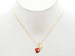 RODIO DORADO DIJE SAGRADO CORAZON ESPADA ROJO 11*15MM - Miniatura 2