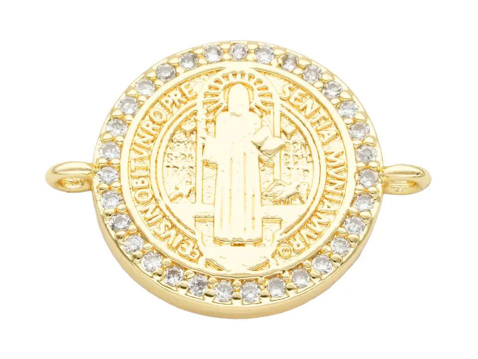 RODIO DORADO CENTRO SAN BENITO ZIRCON BLANCO 19*14MM 1